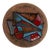 Mid-Century Modern Circa 1965 Wall-Mounted Sgraffito Platter by Tilgmans Keramik of Sweden For Sale