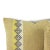 Contemporary Yellow and Tan Mini Herringbone Embellished With Gray and Gold Fretwork Trim Pillow Cover with Kelly Wearstler Trim For Sale - Image 3 of 7