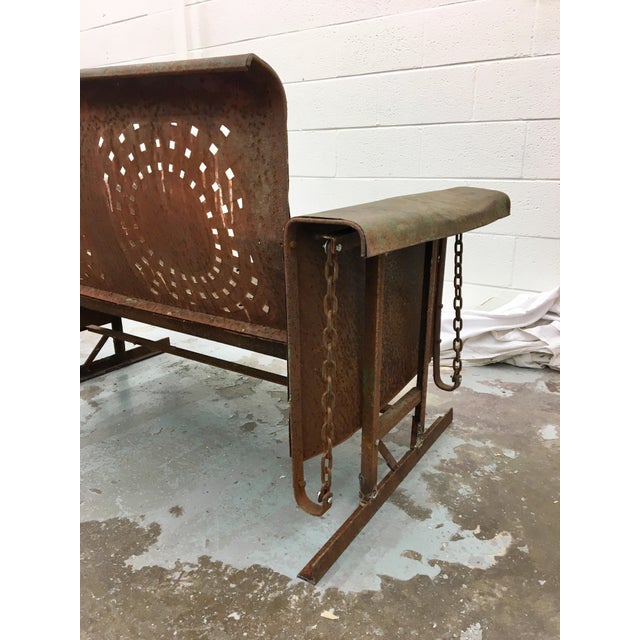 Antique Metal Glider Bench Chairish