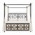Bring timeless grandeur into your bedroom with The Château Royale Queen Iron Canopy Bed—a stunning blend of old-world...
