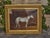 Brown Antique English Oil Painting of a White Horse in Giltwood Frame, circa 1884 For Sale - Image 8 of 12
