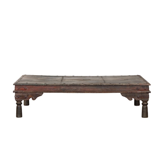 Antique Indian Teakwood Low Table For Sale In Santa Fe - Image 6 of 7