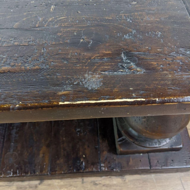 Brown Restoration Hardware Balustrade Salvaged Wood Coffee Table For Sale - Image 8 of 11