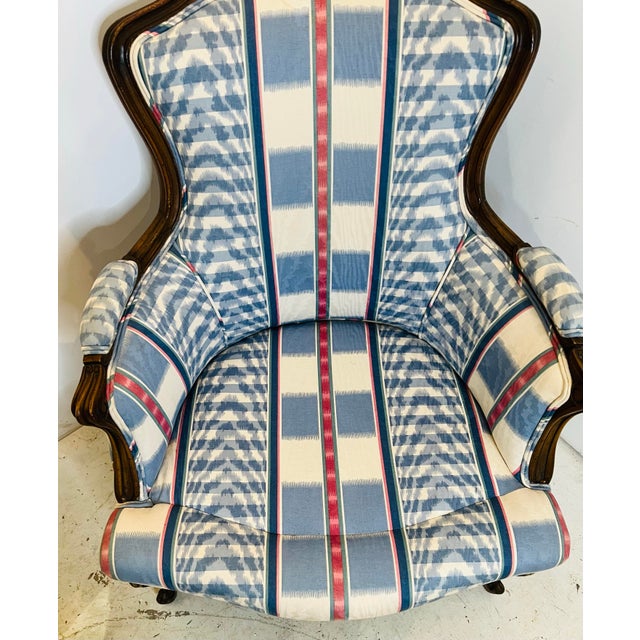 Vintage Wesley Hall Style Louis XV Bergere Armchair For Sale - Image 4 of 10