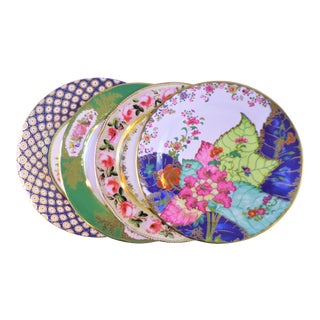 Enamaled Tin English Plates - Set of 4 For Sale