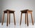 Pair of vintage solid wood stools designed by Pierre Gautier Delaye, manufactured in France during the 1960s. The design...