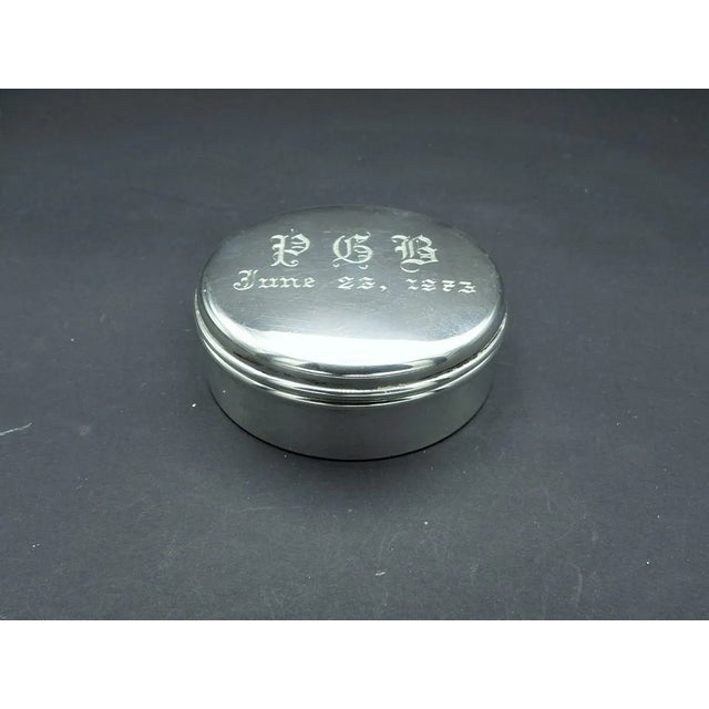 Silver 1970s Vintage Sterling Silver Thomae Co Jewelry Presentation Display Trinket Box For Sale - Image 8 of 8