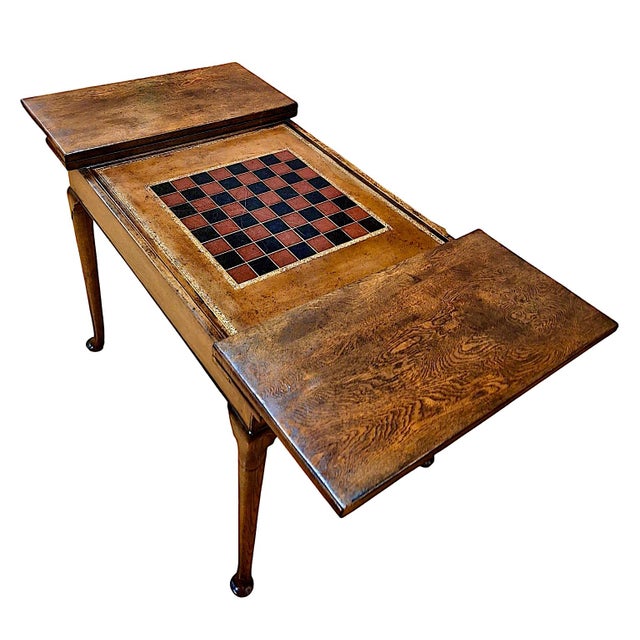 Chestnut Antique English Oak Changeable Multi-Game Table For Sale - Image 8 of 13