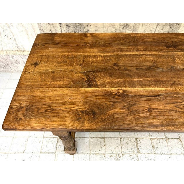 French Oak Farmhouse Refectory Table For Sale - Image 4 of 10