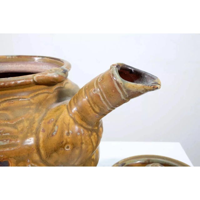 John Glick Modernist Stoneware Glazed Coffee Tea Pot Signed and Stamped For Sale - Image 11 of 12