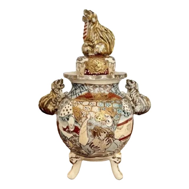 Satsuma Vase & Cover, 1900s For Sale