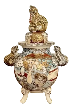Satsuma Vase & Cover, 1900s