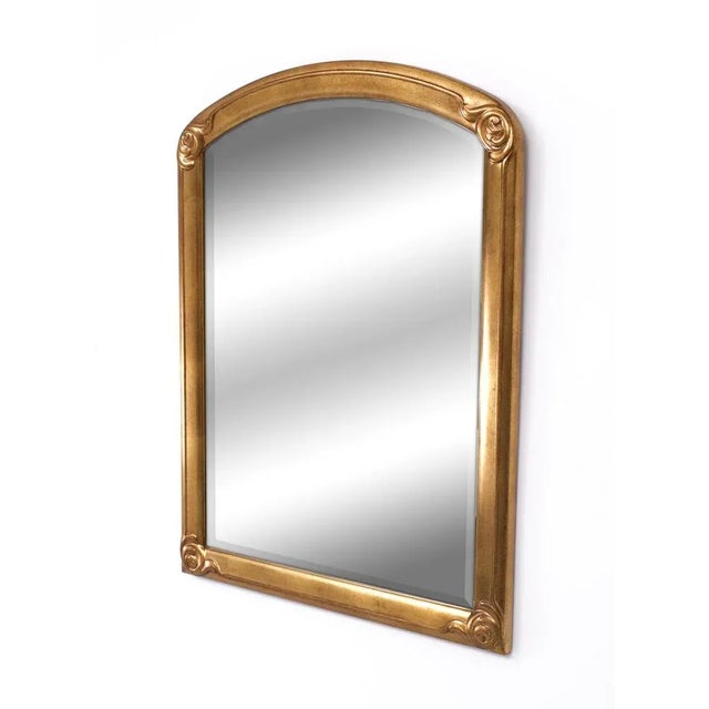 Very nice elegant Wall Mirror. Gold Frame in a Jugendstil style . 1970s Belgium . Good quality Mirror This piece has an...