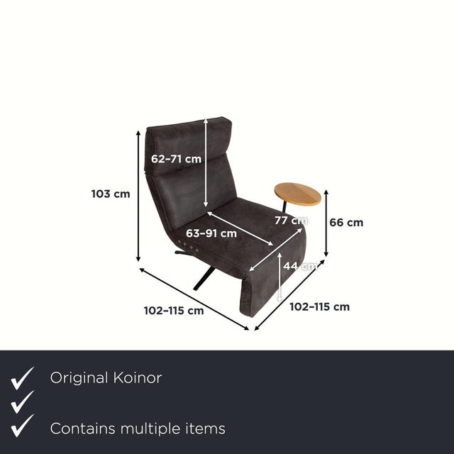 This set consists of two armchairs, each with a side table on opposite sides. with the Etino by KOINOR, you get a true...