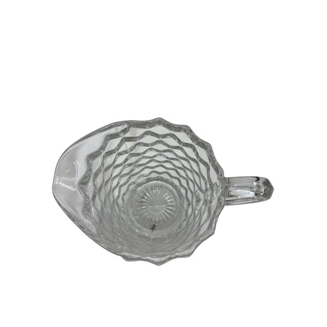 Mid 20th Century Art Deco Fostoria American Pattern Cube Glass Pitcher For Sale - Image 11 of 14