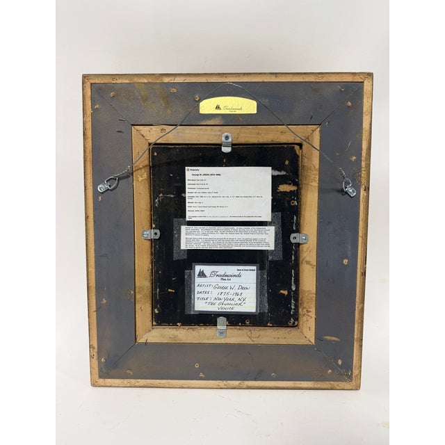 Gold George W. Drew (American, 1875–1968) "The Gondolier Venice" Oil Painting For Sale - Image 8 of 9