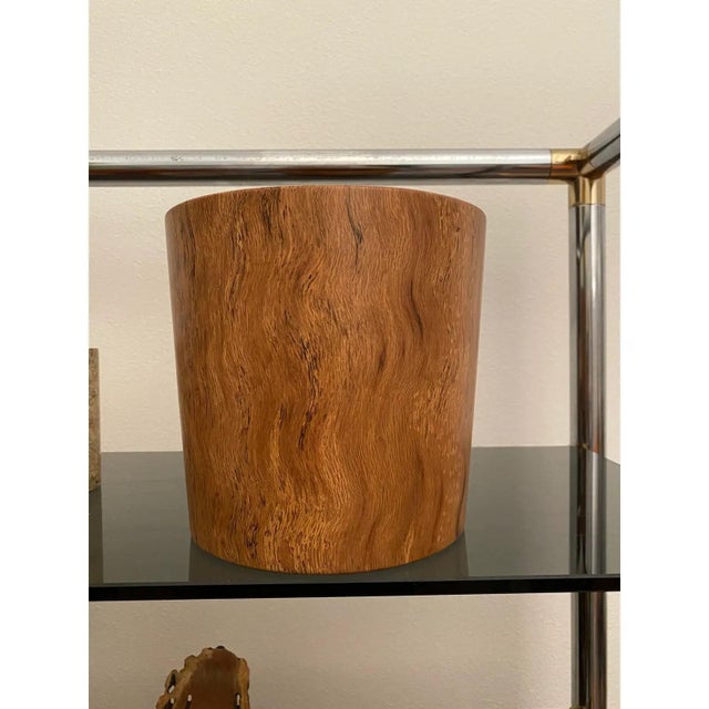 Brown Large Turned Wood Vessel Vase by Leon Novikoff For Sale - Image 8 of 8