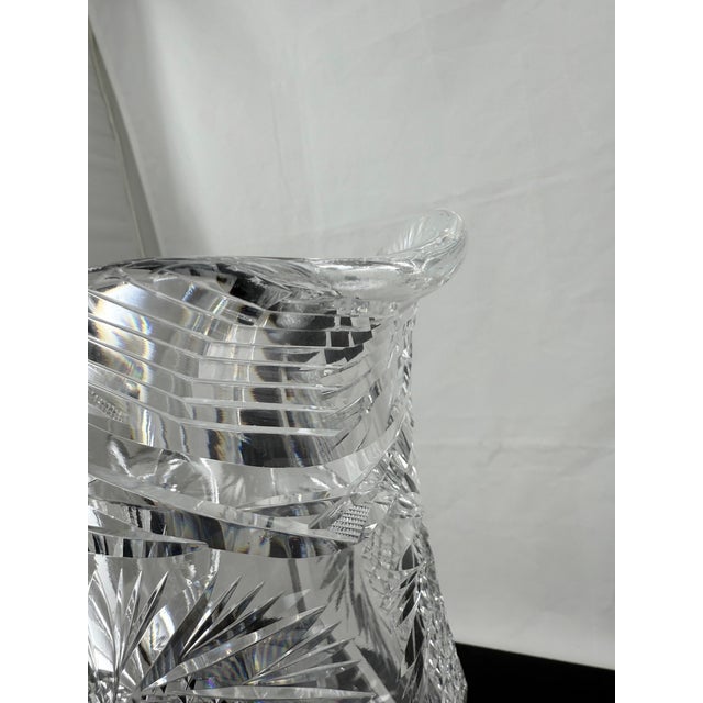 Glass Late 19th Century American Brilliant Cut Glass Pitcher For Sale - Image 7 of 9