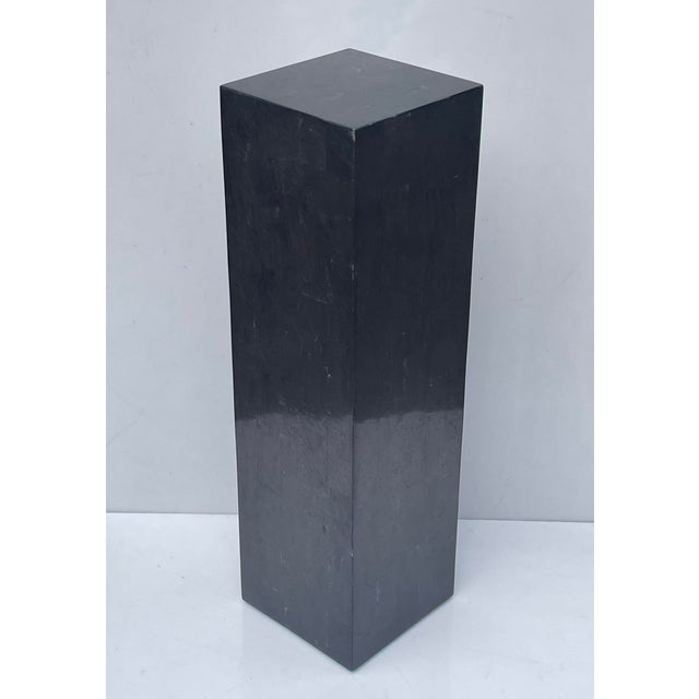 Modern Tessellated Stone Pedestal by Marquis Collection of Beverly Hills, Usa 1990s For Sale - Image 3 of 18
