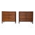 1980s Vintage British Colonial Style Burnt Bamboo and Rattan Chests / Dressers- A Pair For Sale