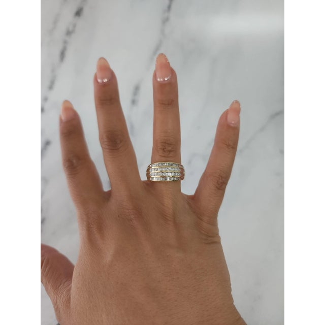 ♥ Ring Summary ♥ Main Stone: Diamond Approx. Carat Weight: 1.00cttw Stone Cut: Round & Baguette Band Material: 14k Two-...