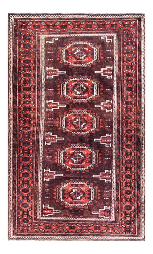 Antique Fine Belouch Turkoman Rug-3'5" X 6'