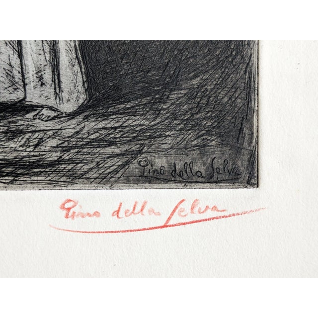 Pino della Selva - Gorl in the dark Beautiful, cca 50's. Beautiful etching handsigned and numbered in red, Ex.1 of 13...