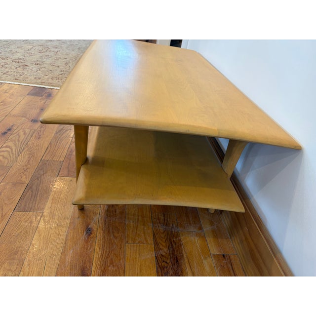 1990s Vintage Haywood Wakefield Maple Coffee Table For Sale - Image 5 of 9