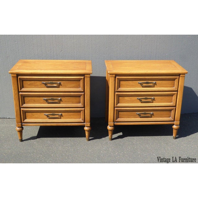White Fine Furniture Co. MidCentury Modern Nightstands A Pair Chairish