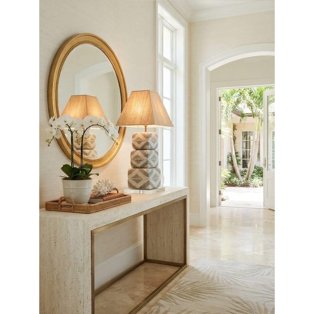 Vintage Bali Beaded Stacked Cube Table Lamp For Sale - Image 9 of 12