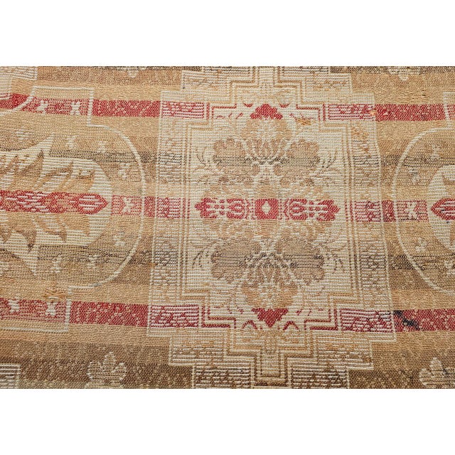 19th Century European Flatwoven Wool Rug, Allover Geometric Design, 9x12 For Sale - Image 16 of 18
