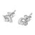 10K White Gold 1/10 Cttw Round Brilliant-Cut Diamond Espira Swirls Solitaire Push Back Stud Earrings (I-J Color, I1-I2 Clarity) For Sale - Image 4 of 6