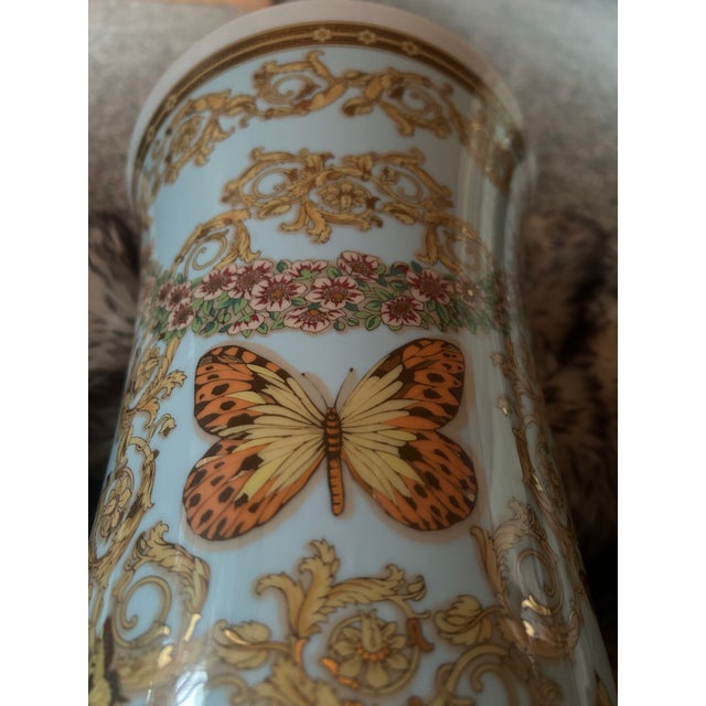 Versace Porcelain Vase For Sale - Image 9 of 10
