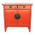 1950's Mid Century Chinoise Style Red Cabinet For Sale