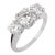 Vintage Gia 1.37 Carat Diamond 18k White Gold Engagement Ring, Size 6.5 For Sale