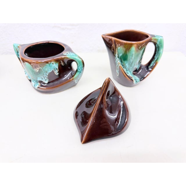 Studio Ceramic Tea Service from Vallauris, France, 1950s, Set of 7 For Sale - Image 10 of 17