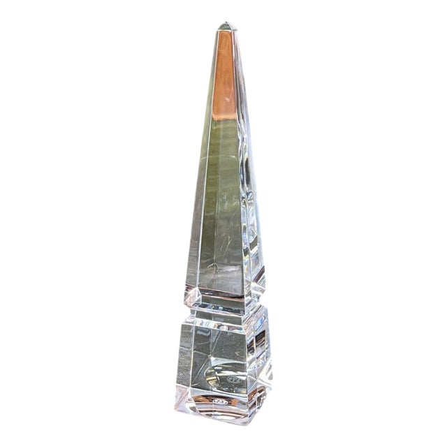 20th Century Crystal Obelisk from Baccarat For Sale