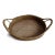 Boho Chic Tea Stained Rattan Oval Tray For Sale - Image 3 of 5