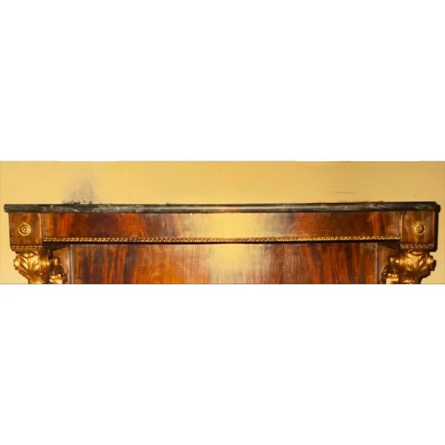 Neoclassical Mid 19th Century Continental Neoclassical Mahogany and Parcel-Gilt Console, Possibly Baltic For Sale - Image 3 of 5