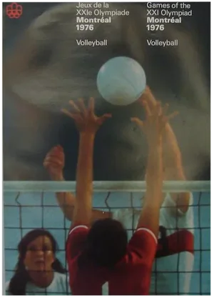 1976 Montreal Olympics Volleyball Poster