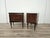 Vintage Oak Bedside Tables with Glass Tops, 1960, Set of 2 For Sale - Image 3 of 18