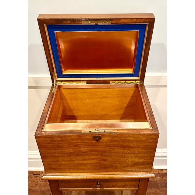 Dunhill Alfred Dunhill Mahogany Cigar Humidor on Stand, London For Sale - Image 4 of 10
