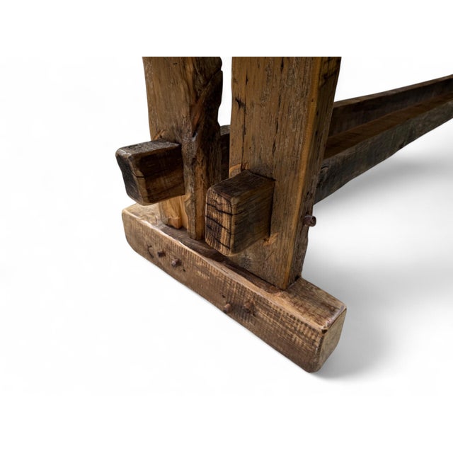 48" Breadboard Trestle Bench For Sale - Image 9 of 9