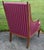 Bergere Armchair Hollywood Regency Style Pink Magenta Striped Satin Accent Chair For Sale - Image 13 of 14