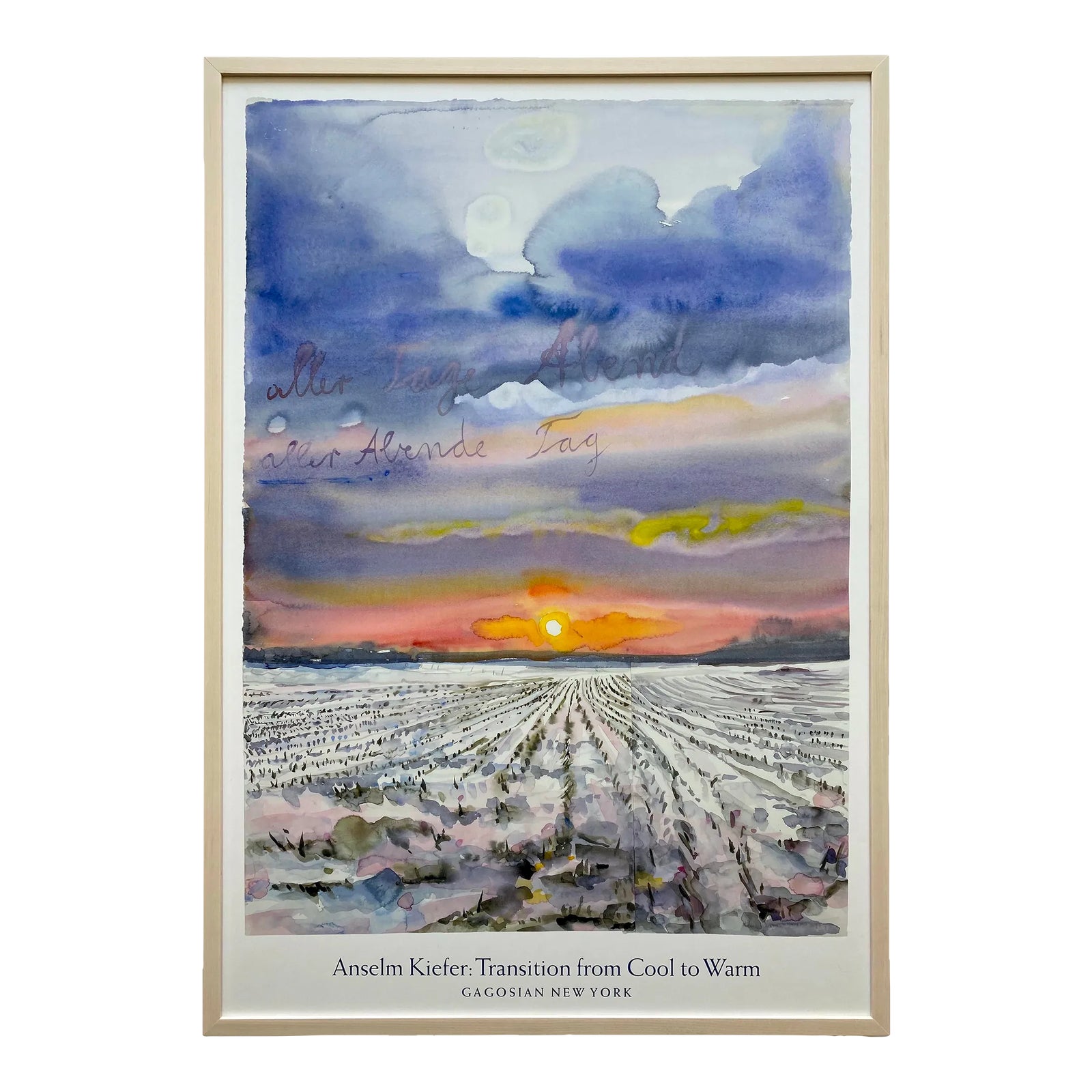 Anselm Kiefer Neo-Expressionist Lithograph Print Framed Large