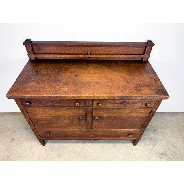 Early 20th Century Stickley Style Arts & Crafts Mission Oak Buffet / Sideboard by Standard Table Co. For Sale - Image 5 of 12