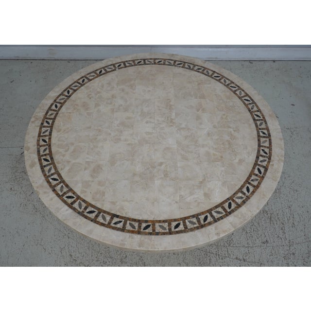 Traditional Iron & Stone W. Tile Round Table & Chairs Dining Set For Sale - Image 3 of 12