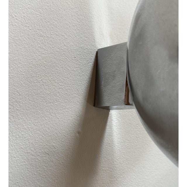 Chrome Pair of “Diaframma” Sconces by Fontana Arte, Italy, 1960s For Sale - Image 8 of 10