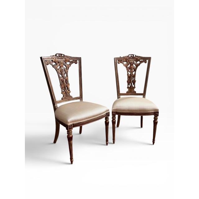 David Michael French Side Chairs- a Pair For Sale - Image 4 of 12