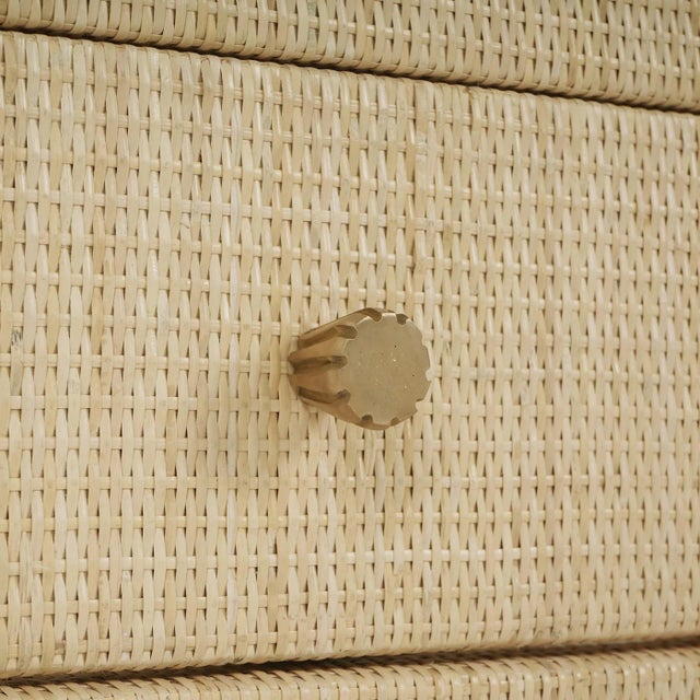 Rattan Wrapped Small Cabinet For Sale - Image 9 of 10
